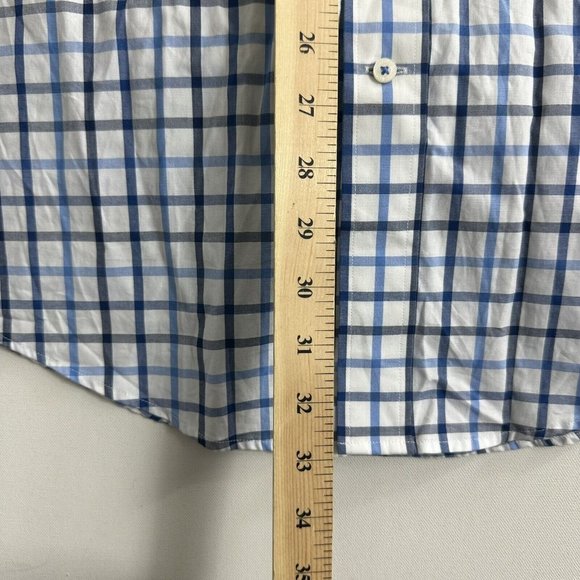 Southern Tide Classic Fit Mens Medium Long Sleeve Button Down Plaid Cotton Shirt - Picture 7 of 9